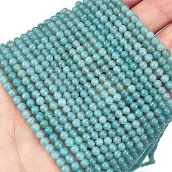 Natural Amazonite Beads Strands, Round, Grade A, 3mm, Hole: 0.5mm, about 136pcs/strand, 15.87''(40.3cm)(G-M438-A07-01)