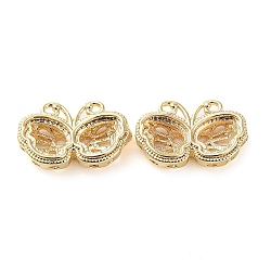 Brass Multi-Strand Links, Hollow Butterfly, Real 18K Gold Plated, 9.5x16x4.5mm, Hole: 1.2mm(KK-C031-42G)