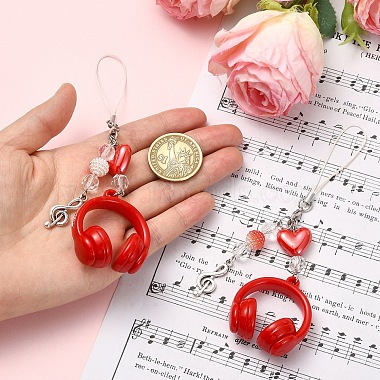 5Pcs Acrylic & Plastic Mobile Straps(HJEW-YW00444)-5