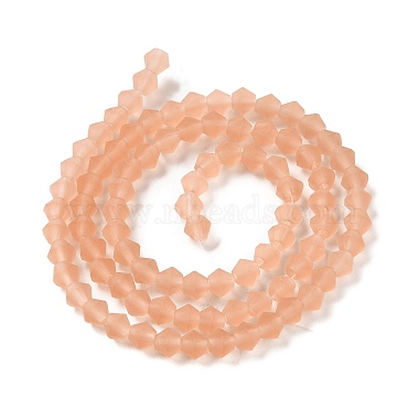 Imitez des brins de perles de verre dépoli en cristal autrichien(GLAA-F029-TM2mm-B15)-2
