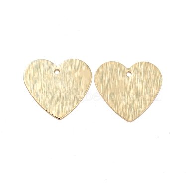 Real 14K Gold Plated Heart Brass Charms