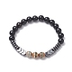 bracelet strech perlé de flèche de pierres précieuses mélangées naturelles et synthétiques teintes pour les femmes(BJEW-JB09364)-3