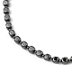 Cube Synthetic Non-Magnetic Hematite Beaded Necklaces for Women Men(NJEW-E097-04)-2