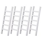 Wooden Ladder Miniature Ornaments, for Garden Dollhouse Accessories, White, 100x40x5mm(AJEW-WH0270-937)