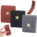 3Pcs 3 Styles PU Leather Jewelry Rolls, for Rings Necklaces Earrings Bracelets, Rectangle, Mixed Color, 5.5~5.75x4.4~4.55x1.7~2.6cm, 1pc/style(ABAG-CL0001-70A)