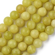 Natural Lemon Jade Beads Strands, Round, 10mm, Hole: 1mm, about 36~38pcs/strand, 14.88~14.96 inch(37.8~38cm)(G-G0003-C02-A)