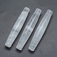Natural Quartz Crystal Beads, Rock Crystal Beads, No Hole/Undrilled, Rice, 73.5~74.5x13~13.5mm(G-P393-O07)