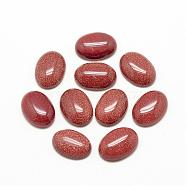 Synthetic Goldstone Cabochons, Dyed, Oval, 18x13x5mm(G-R415-13x18-47)