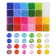 DIY Beads Jewelry Making Finding Kit, Including Transparent Acrylic & Glass & Glass Seed Beads, Rondelle & Round, Mixed Color, 3685Pcs/box(TACR-YW0001-60)