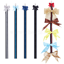 5Pcs Polycotton Pendant Decorations, Bowknot, with Alloy Swivel Clasps & Plastic Hook Hanger, Mixed Color, 650mm(HJEW-OC00117)