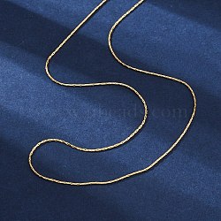 Long-Lasting Plated Brass Coreana Chain Necklaces, with Lobster Claw Clasp, Nickel Free, Real 18K Gold Plated, 18.1 inch (46cm), 0.7mm(X-NJEW-K112-08G-NF)