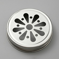 Iron Hollow Candle Lids, Candle Toppers, Flat Round, Lemon, 7.25x1.5cm, Inner Diameter: 6.8cm(FIND-WH0110-659)