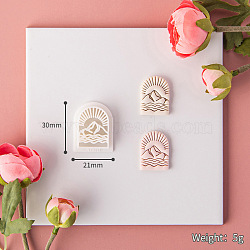 Bohemian style Plastic Molds, Clay Cutters, Clay Modeling Tools, for Earring Making, Arch, Mountain, 3x2.1x1.15cm(PW-WG42201-03)