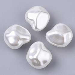 ABS Plastic Imitation Pearl Beads, Nuggets, Creamy White, 20x18.5x13mm, Hole: 1.2mm(X-OACR-T022-02A)