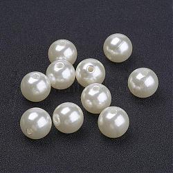 Imitated Pearl Acrylic Beads, Round, Creamy White, 12mm, Hole: 2mm, about 570pcs/500g(PACR-12D-12)