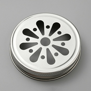 Iron Hollow Candle Lids, Candle Toppers, Flat Round, Lemon, 7.25x1.5cm, Inner Diameter: 6.8cm