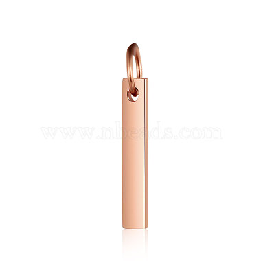 Rose Gold Rectangle Stainless Steel Pendants