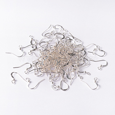 Silver Color Plated Brass Earring Hooks(X-KK-Q369-S)-5
