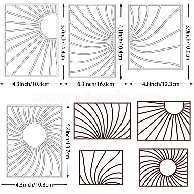 Kohlenstoffstahl Schneidwerkzeuge Schablonen(DIY-WH0309-1017)-2