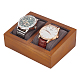 Présentoirs de montres à double bracelets en bois rectangle(ODIS-WH0030-39)-1
