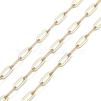 Ion Plating(IP) 304 Stainless Steel Link Chains, Soldered, Golden, 6.5x2.5x0.5mm(CHS-A013-08G)
