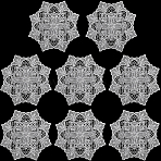 Flower Polyester Embroidery Lace Coasters, Cup Mats for Dining Table Decoration, White, 165x1mm(AJEW-WH20010-93A)