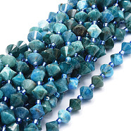 Natural Apatite Beads Strands, Faceted, Bicone, 8x8mm, Hole: 1mm, about 40pcs/strand, 15.24''(38.7cm)(G-E569-C03)