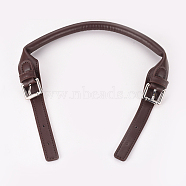 Imitation Leather Bag Handles, with Alloy Findings and Iron Findings, for Bag Straps Replacement Accessories, Coconut Brown, 568~570x16.5x12~12.5mm(FIND-WH0043-70A)