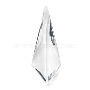 Transparent Glass Big Pendants, Faceted, Teardrop Charms, for Chandelier Crystal Hanging Pendants, Clear, 120x44x22.5mm, Hole: 2mm(GLAA-R223-10)
