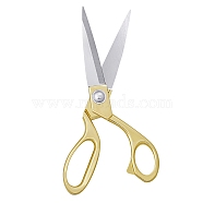 Stainless Steel Scissors, with Zinc Alloy Handle, Orchid Sewing Scissors, Gold, 260mm(PW22062965165)