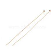 Brass Ball Head Pins, Coffee Golden, 24 Gauge, 50x0.3mm, Head: 1.5mm(KK-S341-90)