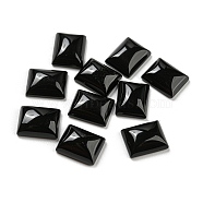 Natural Black Onyx Cabochons, Dyed & Heated, Rectangle, 10x8x3.5mm(G-P513-05B-01)