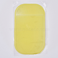 Silicone Anti-Slip Pad, Non Slip Sticky Dashboard Pad Cell Phone GPS Holder, Yellow, 144x84x1mm(AJEW-WH0105-11D)