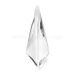 Transparent Glass Big Pendants, Faceted, Teardrop Charms, for Chandelier Crystal Hanging Pendants, Clear, 120x44x22.5mm, Hole: 2mm(GLAA-R223-10)