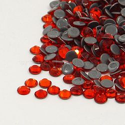 Glass Hotfix Rhinestone, Grade AA, Flat Back & Faceted, Half Round, Light Siam, SS16, 3.8~4.0mm, about 1440pcs/bag(RGLA-A019-SS16-227)