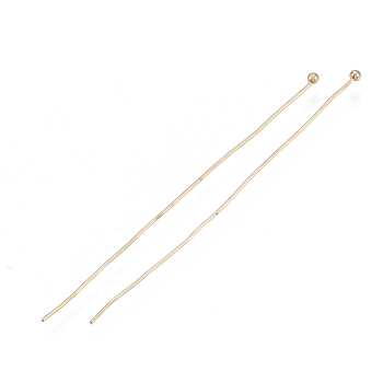 Brass Ball Head Pins, Coffee Golden, 24 Gauge, 50x0.3mm, Head: 1.5mm