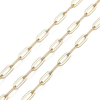 Ion Plating(IP) 304 Stainless Steel Link Chains, Soldered, Golden, 6.5x3x0.5mm