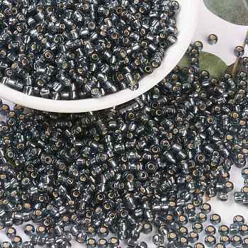 MIYUKI Round Rocailles Beads, Japanese Seed Beads, 8/0, (RR21) Silverlined Gray, 3mm, Hole: 1mm, about 422~455pcs/10g