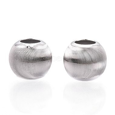 Rhodium Plated 925 Sterling Silver Beads(STER-T007-11P)-2