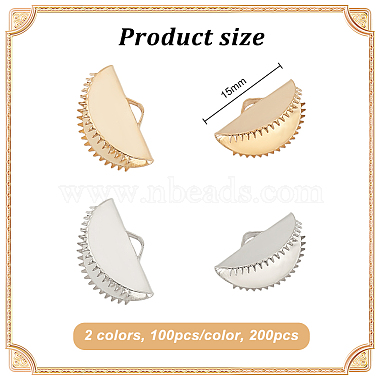Nbeads 200 Stück 2 Farben Eisenbandenden(IFIN-OC0001-06)-2