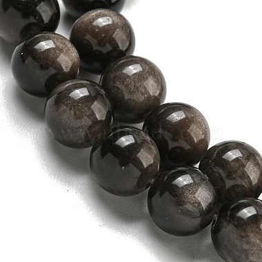 Natural Silver Obsidian Beads Strands(G-S150-20A-8mm)-4