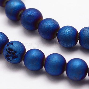 Electroplated Natural Agate Bead Strands(G-K168-6mm-L2-03)-3