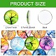 15Pcs Half Round with Tree Pattern Glass Flatback Cabochons for DIY Projects(GGLA-YW0001-20)-3