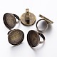 Antique Bronze Tone Adjustable Brass Ring Shanks(X-KK-J057-AB)-1