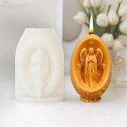 Easter Theme Saint DIY Silicone Candle Molds, Resin Casting Molds, White, 117x79.5x66.5mm(SIL-F014-03A)