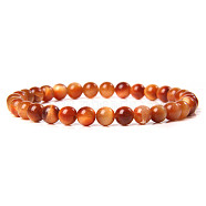 Natural Sun Tiger Eye Round Beaded Stretch Bracelet, (SF8562-34)