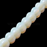 Opalite Beads Strands, Pumpkin, 10x14x12.5mm, Hole: 1mm, about 20pcs/strand, 7.72''~7.76''(19.6~19.7cm)(G-K335-02H)