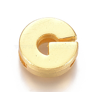 Alloy Slide Charms, Letter G, 12.5x12x4mm, Hole: 1.5x8mm(PALLOY-WH0069-02G-G)