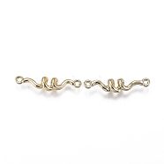 Alloy Jewelry Link, Twisted Bar, Light Gold, 6x28x5mm, Inner Diameter: 1.2mm(X-PALLOY-Z001-35LG)