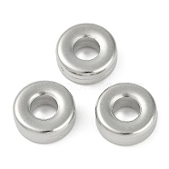 CCB Plastic European Beads, Large Hole Beads, Donut, Platinum, 12x5mm, Hole: 5.5mm(CCB-G020-29P)